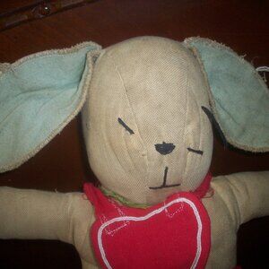 Antique Vintage Muslin Cat Rabbit Toy Child Stuffed